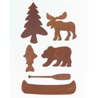 Darice Rusted Metals - Shapes Set - Lodge 6 pc/pkg