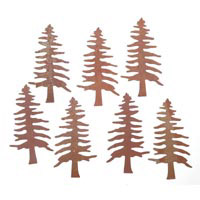 Darice Rusted Metals - Tin Pine Tree, 2"