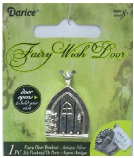 Darice Fairy Door with Triangle Window - Antique Silver