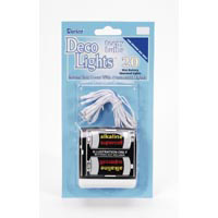Darice 20-lite Battery Rice Lights, white wire, Clear Bulbs