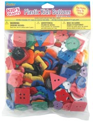 Darice Plastic Kids Buttons 1/2 lb Bag