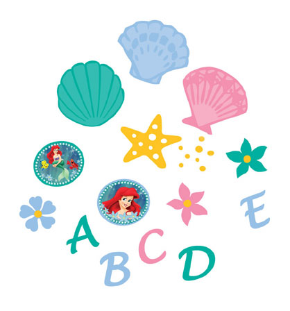Darice Disney Foamie Buckets - Little Mermaid Stickers