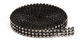 Darice Bling on a Roll - Black & Silver - 3 rows - .75" x 3 yards