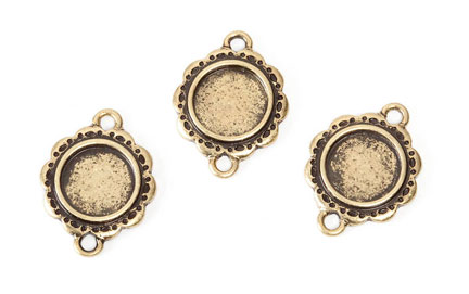 Signed, Sealed, Remembered Frame Charms - Round Antique Brass 21mm