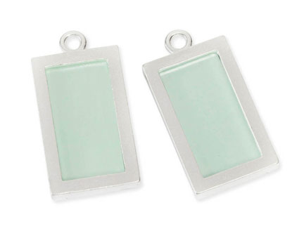 Signed, Sealed, Remembered Frame Charms - Rectangle Silver 19x31mm