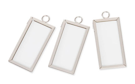 Signed, Sealed, Remembered Frame Charms - Rectangle Silver 1"x2"