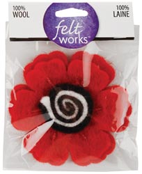 Dimensions Feltworks Wool Poppy Flower