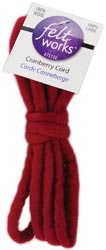 Dimensions Feltworks 100% Wool Cord 84" Cranberry