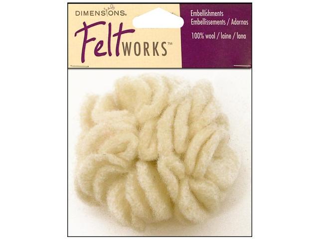 Dimensions Feltworks Wool Snow Ball Flower