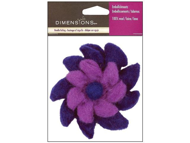 Dimensions Feltworks Wool Pinwheel Purple