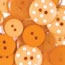 Doodlebug Monochromatic Buttons - Tangerine
