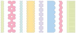 Doodlebug Paper Frills 8-Spool Assortment - Pastel