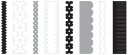 Doodlebug Paper Frills 8-Spool Assortment - Tuxedo