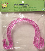 Dritz Bag Boutique Handbag Purse Handle Plastic Swirl Transparent Pink 7'