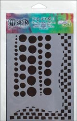 Dyan Reaveley's Dylusions Stencil 5x8 - Checkered Dots