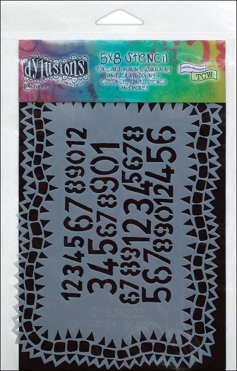 Dyan Reaveley's Dylusions Stencil 5x8 - Number Jumble