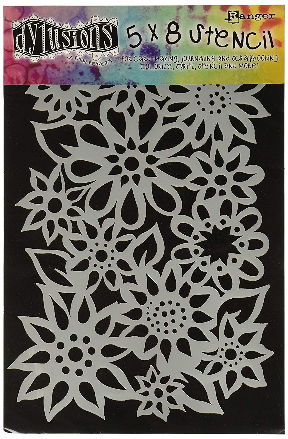 Dyan Reaveley's Dylusions Stencil 5x8 - Flower Medley