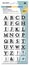 EK Punch & Stamp Clear Stamp Set Formal Alphabets 32 Piece