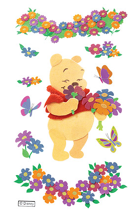 EK Disney 3D Sticker Winnie Pooh w/Flowers