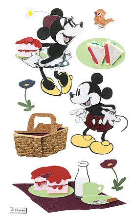 EK Disney 3D Sticker Vintage Mickey & Minnie