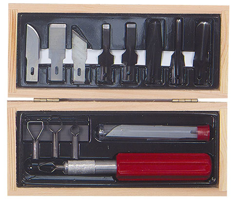 Excel Hobby Knife Set in Wood Box Woodworking # 5