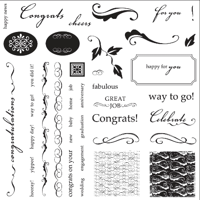 Fiskars Clear Stamps - 8" x 8"- Round of Applause