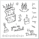 Fiskars Clear Stamps - 4" x 4" Mini Stamps - How Many Candles