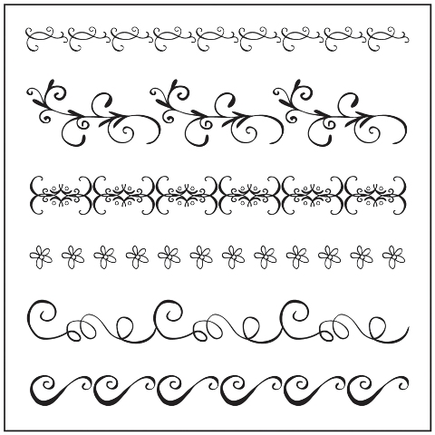 Fiskars Clear Stamps - 4" x 4" Mini Stamps - With a Flourish