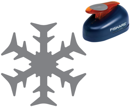 Fiskars Lever Punch - Snowflake -Small, Medium