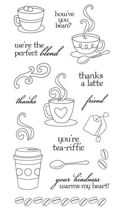 Fiskars Clear Stamps - 4x8 - Latte Love