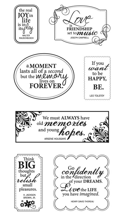 Fiskars Clear Stamps - 4x8 - All Around Quotes