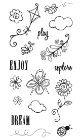 Fiskars Clear Stamps - 4x8 - Playful Day