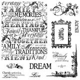 Fiskars Clear Stamp - 8x8 Background - Family