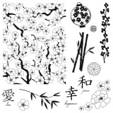Fiskars Clear Stamp - 8x8 Background - Asian Inspired
