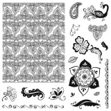 Fiskars Clear Stamp - 8x8 Background - Henna Petals
