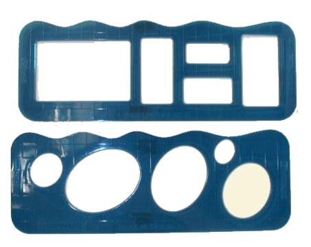 Fiskars 2 Piece Shape Template - Ovals & Rectangles