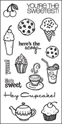 Fiskars Simple Stick Cling Rubber Stamps 4"X8" Sheet - The Sweet Life