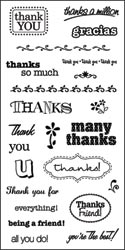 Fiskars Simple Stick Cling Rubber Stamps 4"X8" Sheet - Grateful