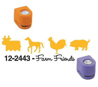 Fiskars Teeny Tiny Cassette Punch - Farm Friends