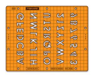 Fiskars Embossing Stencil Set Alpha Block Letters