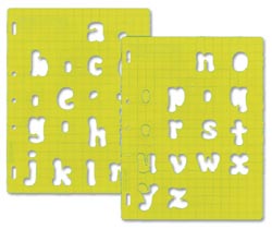Fiskars ShapeTemplate Set #4 Letters Lowercase