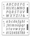 Fiskars Mini ShapeBoss Stencil Set Italic Alphabet