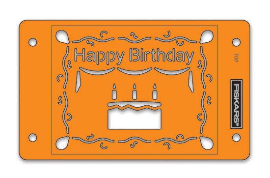 Fiskars CardBoss Stencil Set Happy Birthday