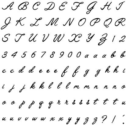 Fiskars Clear Stamps - 8" x 8" - Script Alphabet