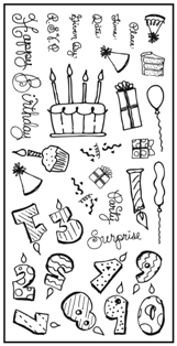 Fiskars Clear Stamps - 4" x 8" - Put on Your Party Hat