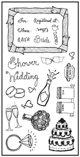Fiskars Clear Stamps - 4" x 8" - When's The Big Day?