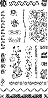 Fiskars Clear Stamps - 4" x 8" - It's All in The Details