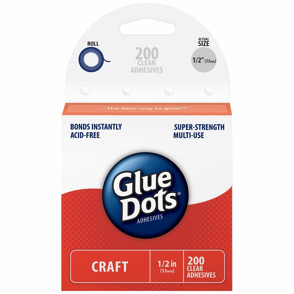 Glue Dots Box - Craft Clear 1/2" 200 pc