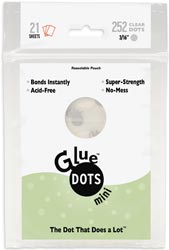 Glue Dots Sheet - Mini Clear 3/16" 252 pc
