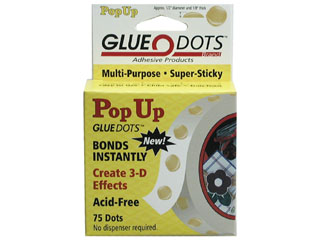 Glue Dots Box - Pop Up Clear 1/2" 75 pc